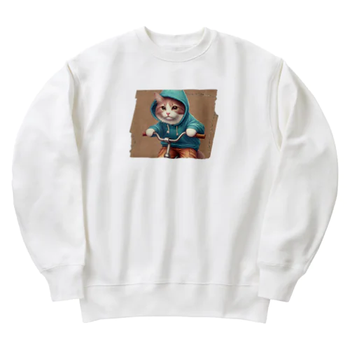 にゃんこ🐱 Heavyweight Crew Neck Sweatshirt