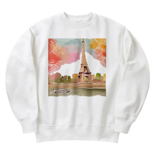 paris spring Heavyweight Crew Neck Sweatshirt