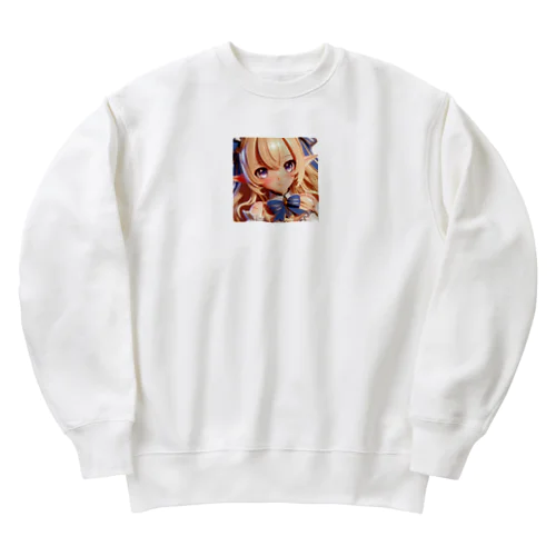 エルフ耳　少女 Heavyweight Crew Neck Sweatshirt