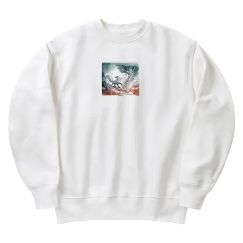 狐の冒険：魔法の森 Heavyweight Crew Neck Sweatshirt