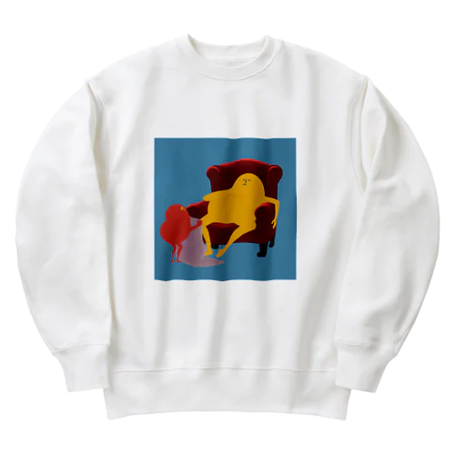 寝落ちもじゃ Heavyweight Crew Neck Sweatshirt