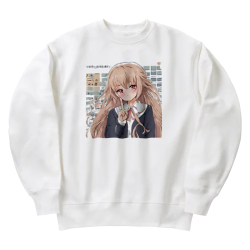 甘えん坊な女性 Heavyweight Crew Neck Sweatshirt