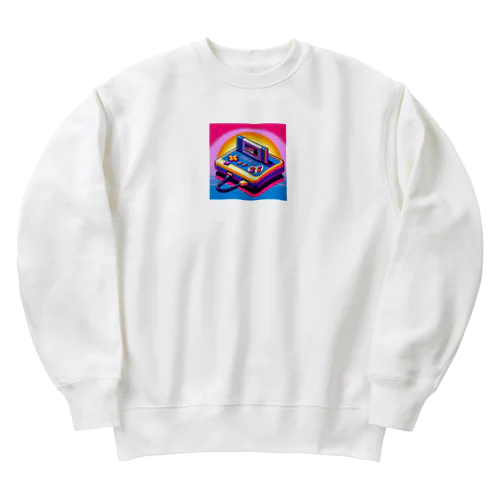 ピクセルアート　レトロゲーム Heavyweight Crew Neck Sweatshirt