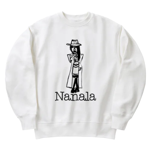 モデルの名はNanala Heavyweight Crew Neck Sweatshirt