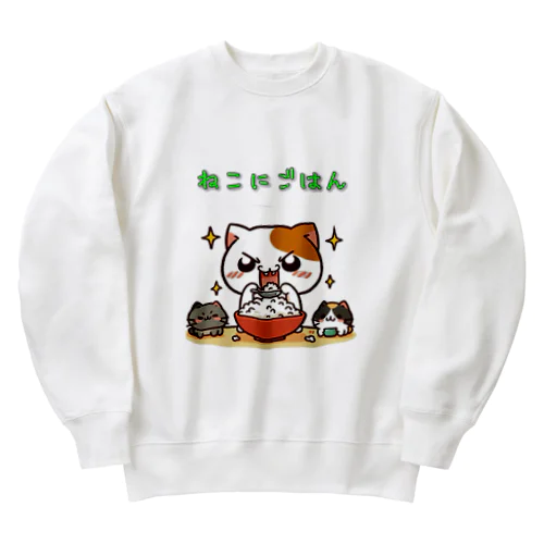 開運招き猫　oryza  オリザ Heavyweight Crew Neck Sweatshirt