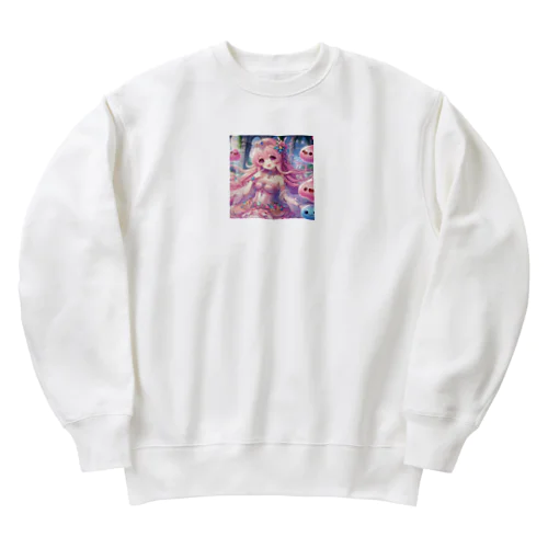 スライム娘「ジェム」 Heavyweight Crew Neck Sweatshirt