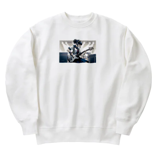 ビリビリ！ノリノリ！ベースガール Heavyweight Crew Neck Sweatshirt