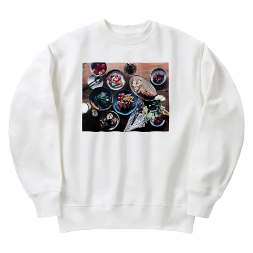 写実の絵画 Heavyweight Crew Neck Sweatshirt