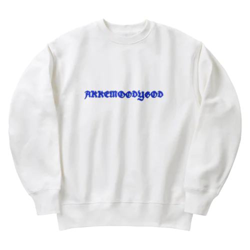 AKKEMOODYGOD (Name Logo2) Heavyweight Crew Neck Sweatshirt
