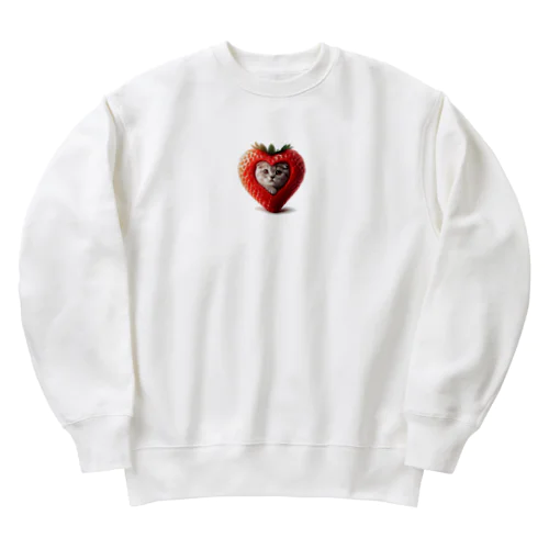 いちごねこ　すこにゃん Heavyweight Crew Neck Sweatshirt