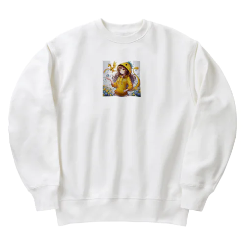 ドラ娘とドラゴン Heavyweight Crew Neck Sweatshirt