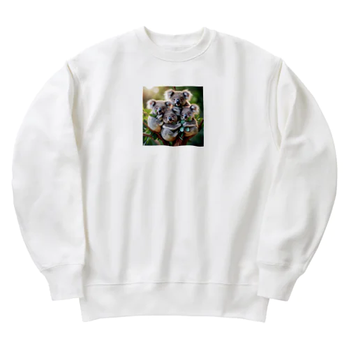 大自然の中で優雅な時間を過ごすコワラ① Heavyweight Crew Neck Sweatshirt