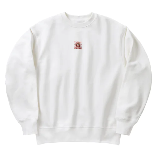 キラキラ花ミックスこけしちゃん Heavyweight Crew Neck Sweatshirt