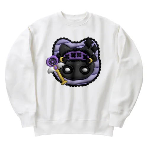 まほうしょうじょ☩ねこさん Heavyweight Crew Neck Sweatshirt