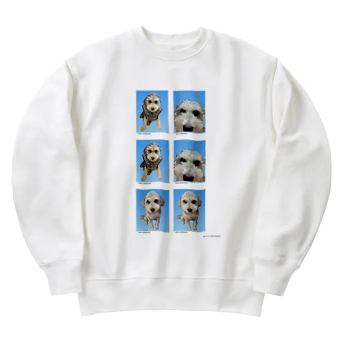 しろいいぬ 証明写真 Heavyweight Crew Neck Sweatshirt