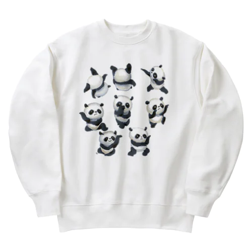 蛇拳のパンダちゃん Heavyweight Crew Neck Sweatshirt