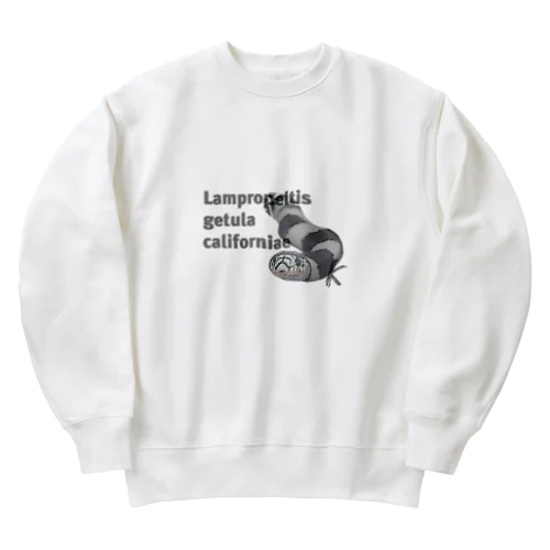 カリフォルニアキングスネーク　くうさん Heavyweight Crew Neck Sweatshirt