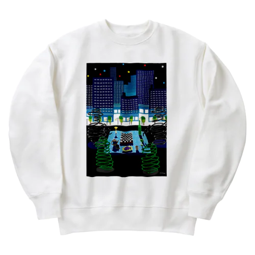 夜更けのチェス Heavyweight Crew Neck Sweatshirt