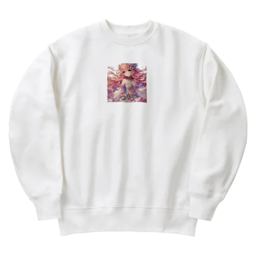 スライム娘「ジェム」 Heavyweight Crew Neck Sweatshirt