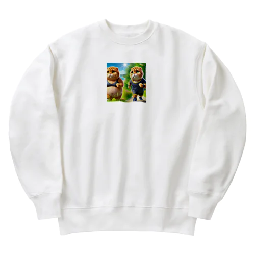 だいぶ効果が出てきた小太り猫 Heavyweight Crew Neck Sweatshirt