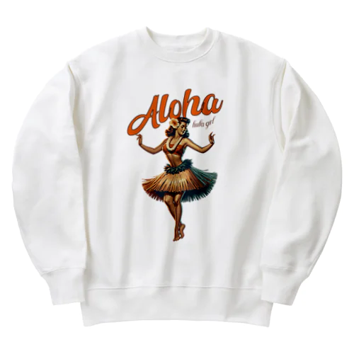 ビンテージアロハフラガール Vintage Aloha Hula Gril in Hawaii Heavyweight Crew Neck Sweatshirt