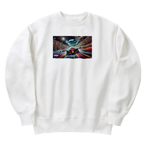 スピードと興奮の頂点：フォーミュラ1レースの魅力 Heavyweight Crew Neck Sweatshirt