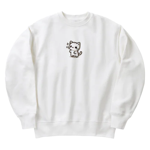 可愛いねこちゃん Heavyweight Crew Neck Sweatshirt