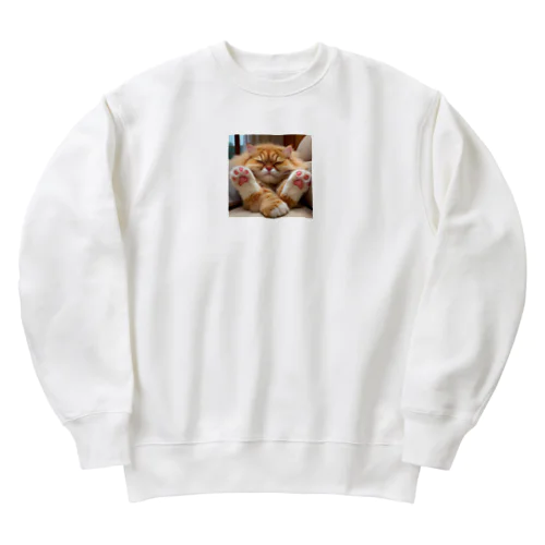 愛あるニャンコ Heavyweight Crew Neck Sweatshirt