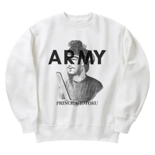 U.S.ARMYな聖徳太子さん Heavyweight Crew Neck Sweatshirt