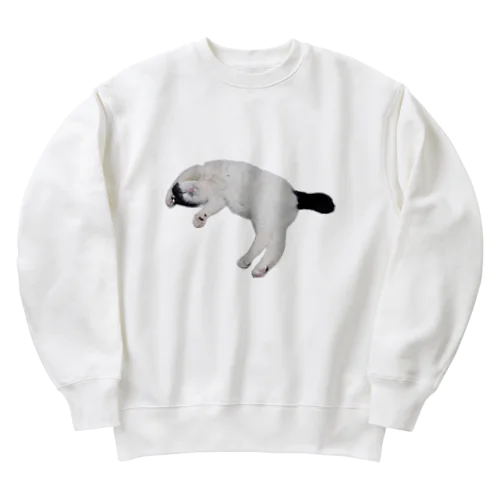 尻尾が短い保護猫 たぬちゃん Heavyweight Crew Neck Sweatshirt