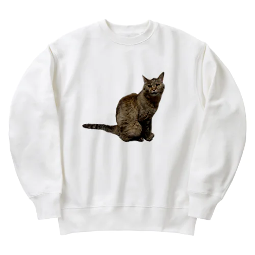 保護猫 ポポちゃん Heavyweight Crew Neck Sweatshirt