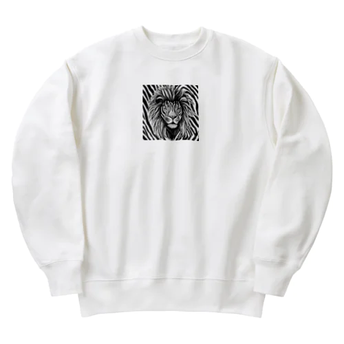 シマウマなライオン Heavyweight Crew Neck Sweatshirt