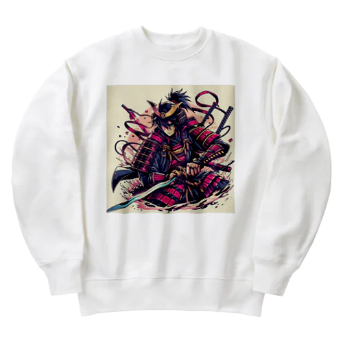 カッコいい侍のグッズ Heavyweight Crew Neck Sweatshirt