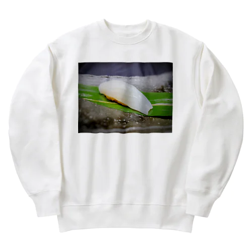 イカしてるイカ握り寿司ぐーっず Heavyweight Crew Neck Sweatshirt