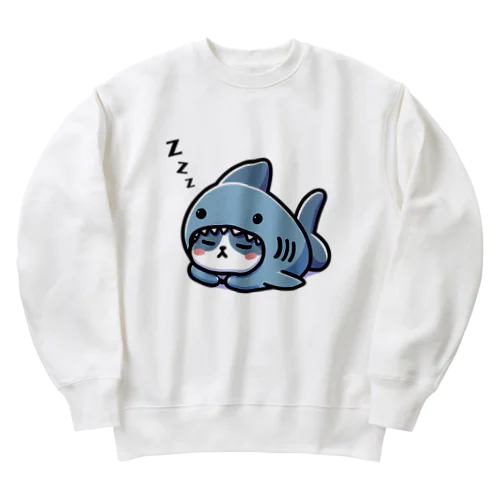 すやすや着ぐるみネコ Heavyweight Crew Neck Sweatshirt