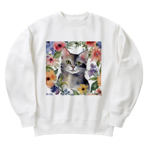 花といっしょ💐 Heavyweight Crew Neck Sweatshirt