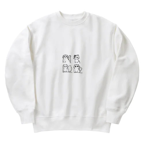 にゃんこの仲間たち Heavyweight Crew Neck Sweatshirt