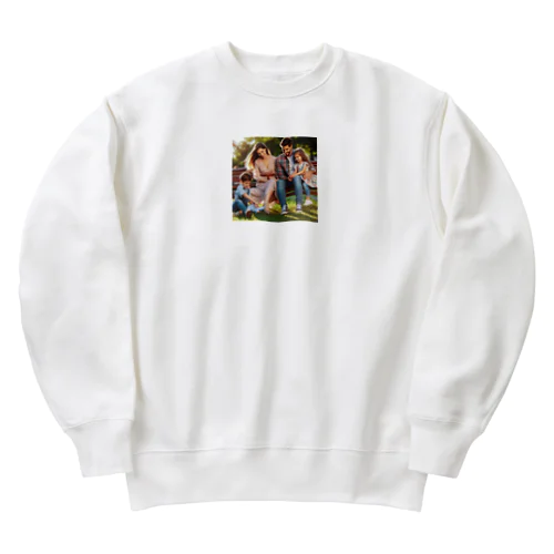 しあわせなかぞく Heavyweight Crew Neck Sweatshirt