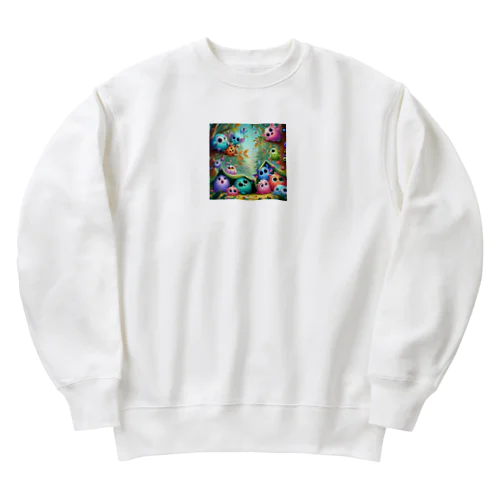 ほっこりまんまるちびモンスター Heavyweight Crew Neck Sweatshirt