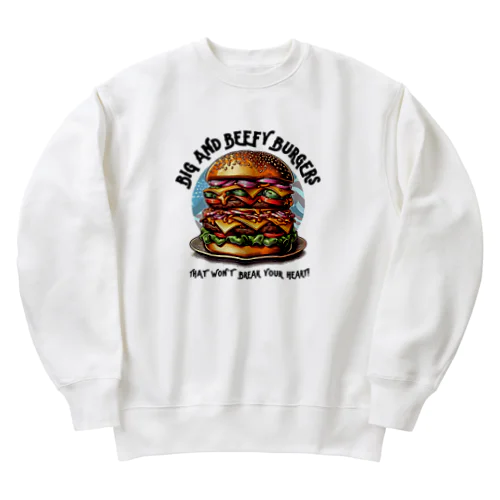 あなたを満足させるバーガーを! Heavyweight Crew Neck Sweatshirt