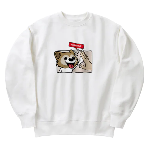 ハイタッチ！パピヨン Heavyweight Crew Neck Sweatshirt