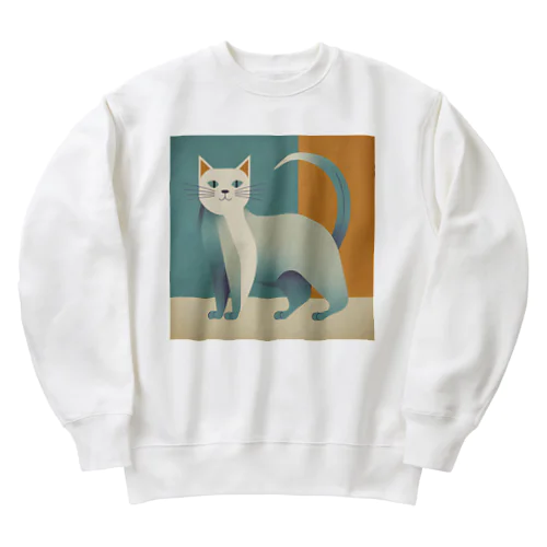 ネコと目が合った瞬間 Heavyweight Crew Neck Sweatshirt