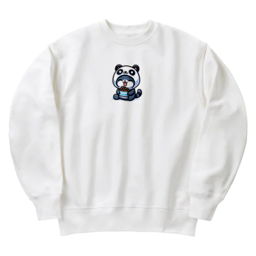 ご飯ににっこり着ぐるみネコ Heavyweight Crew Neck Sweatshirt