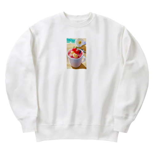 夏のデザート‪𓂃 𓈒𓏸 Heavyweight Crew Neck Sweatshirt