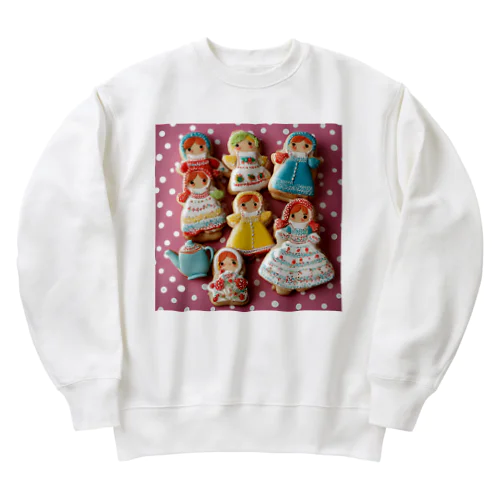 🍰おやつの時間だよ～🫖✨ Heavyweight Crew Neck Sweatshirt