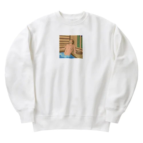 ととのうおじさん Heavyweight Crew Neck Sweatshirt