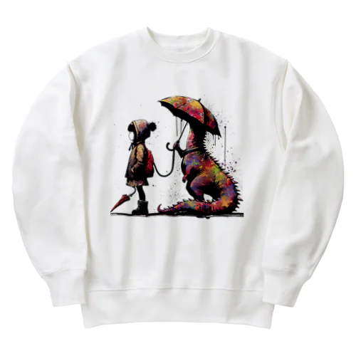 恐竜と少女　Ⅳ Heavyweight Crew Neck Sweatshirt