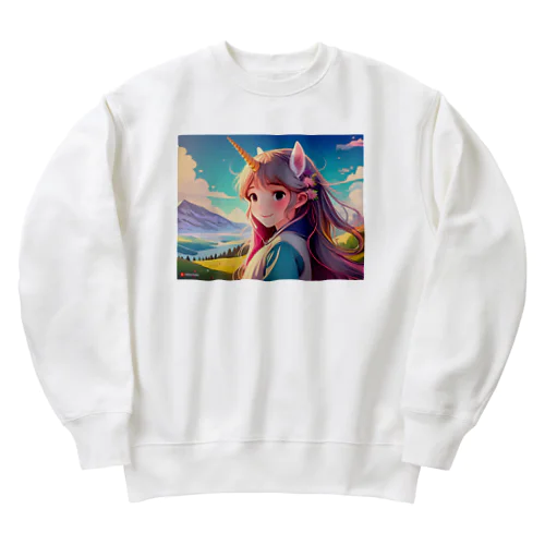 ユニコーンちゃん Heavyweight Crew Neck Sweatshirt