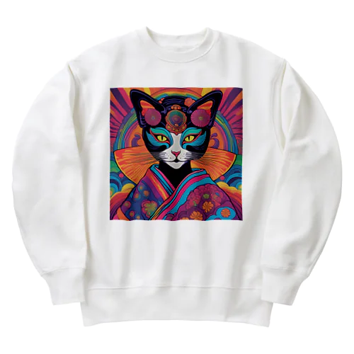 芸者　黒猫 Heavyweight Crew Neck Sweatshirt