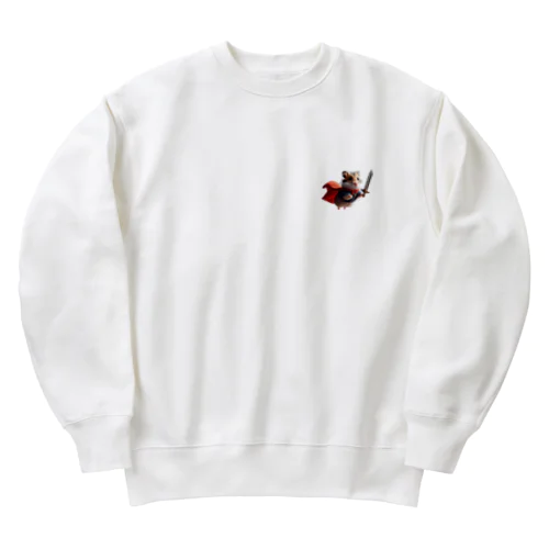 スーパーハムスター（リアル背景なし） Heavyweight Crew Neck Sweatshirt